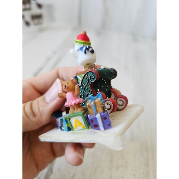 Owell? Toys sleigh snowman village accessory people bobble - Picture 7 of 9